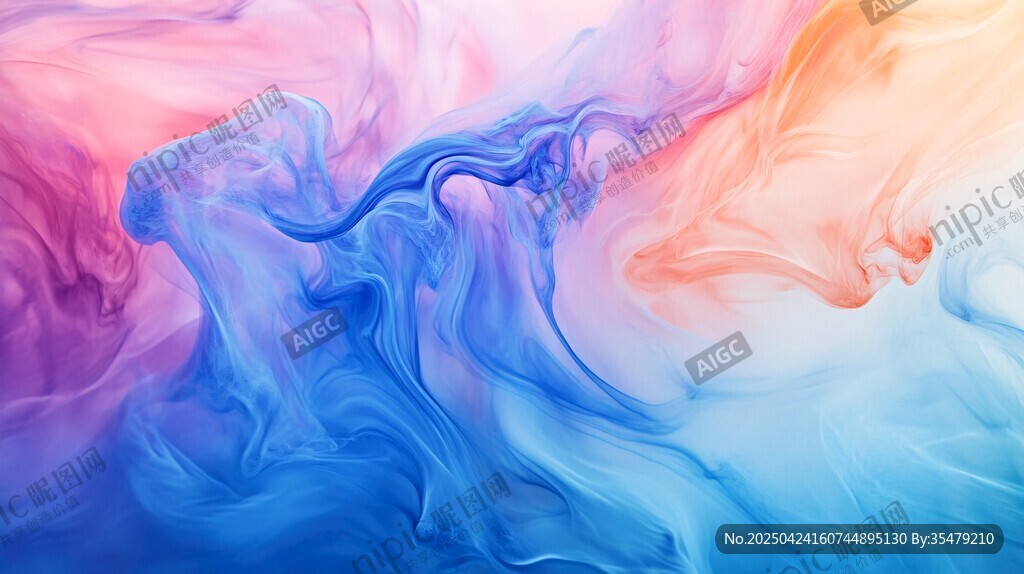 梦幻色彩流体艺术画面