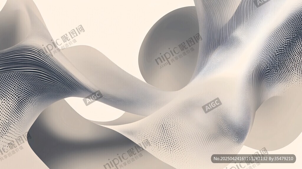 抽象流体形态艺术画面