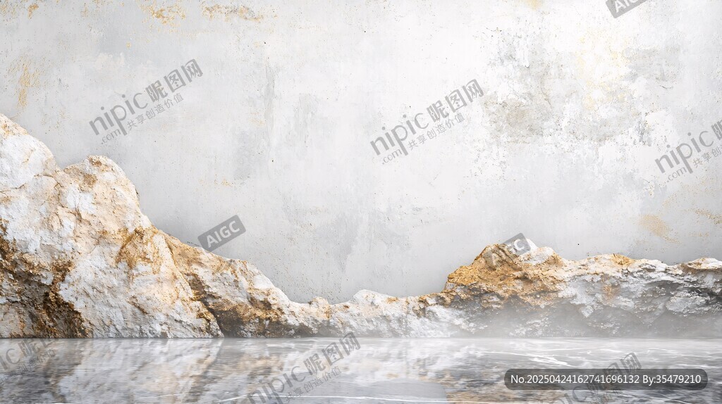 大理石纹理墙面与地面景观