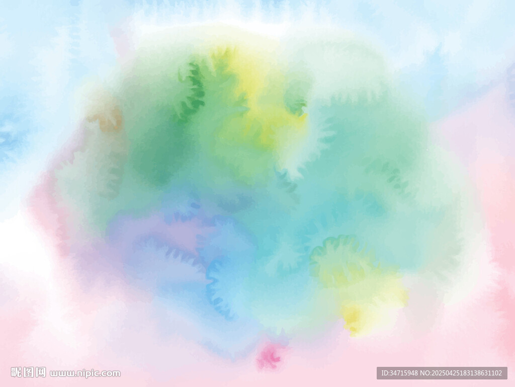 梦幻水彩抽象背景图案