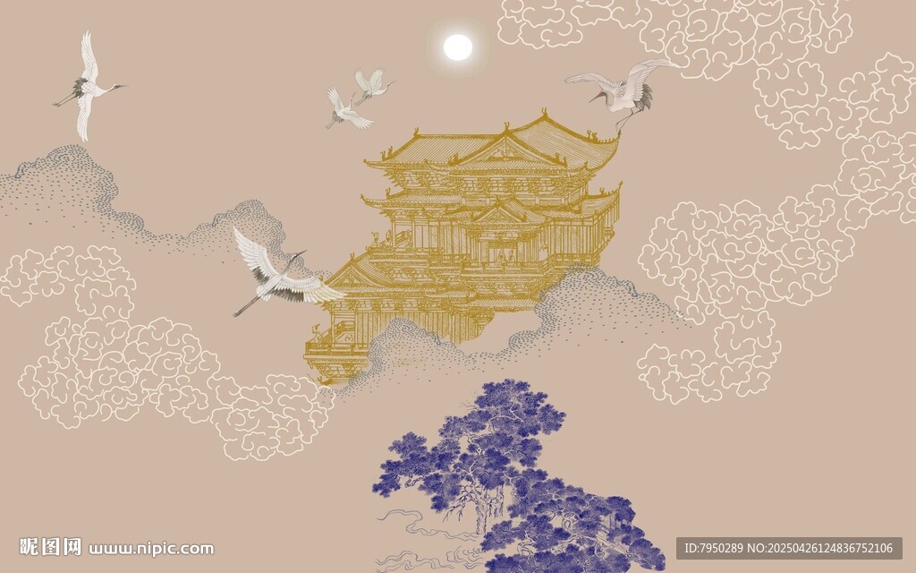   新中式阁楼背景墙