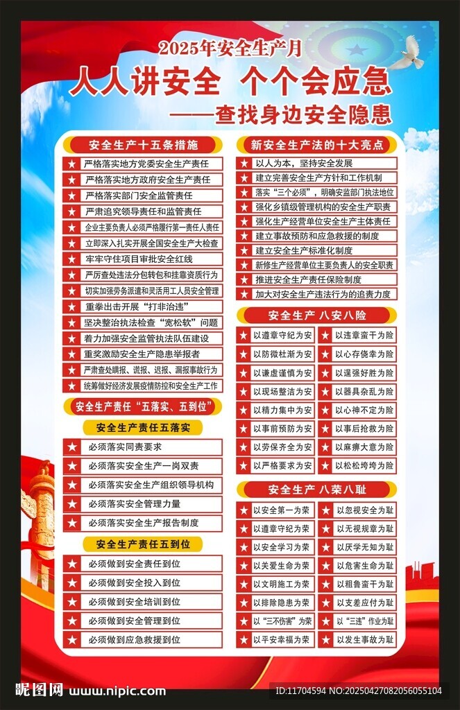 安全生产月海报