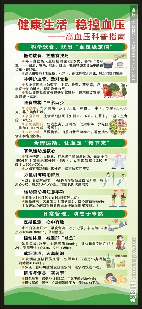 高血压日展架