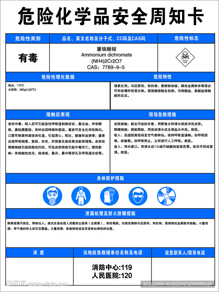 重铬酸铵_周知卡
