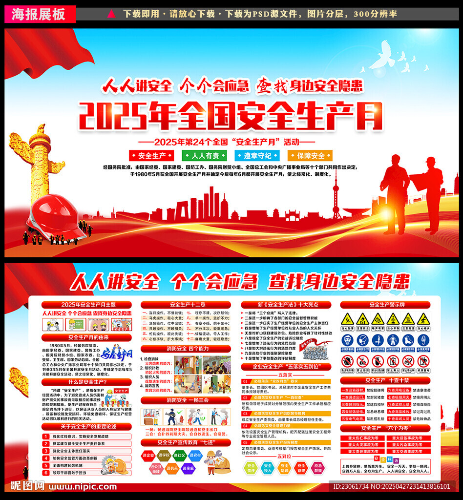 2025年安全生产月展板