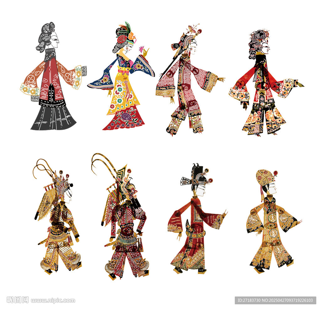 皮影人物免扣素材非矢量