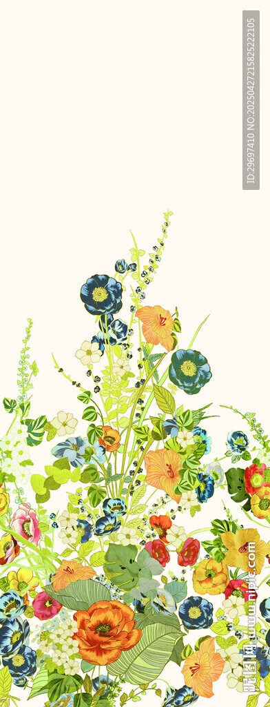 缤纷花卉插画