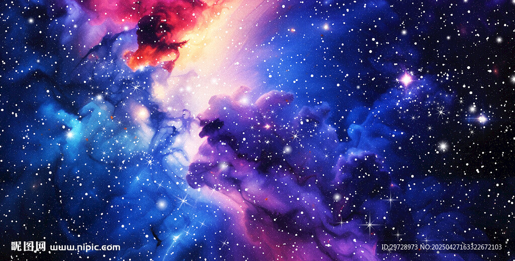 梦幻绚丽的深邃宇宙星空