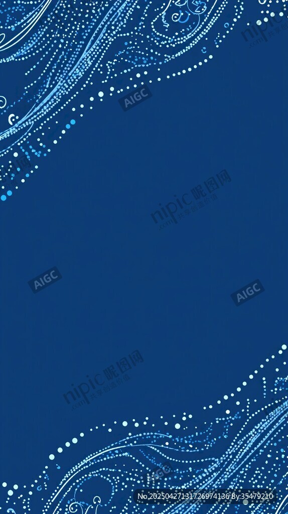 蓝色梦幻波浪线条背景图