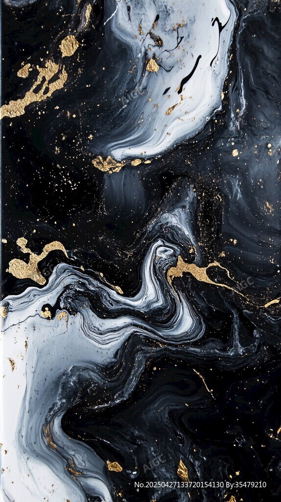 黑金大理石纹理艺术图案