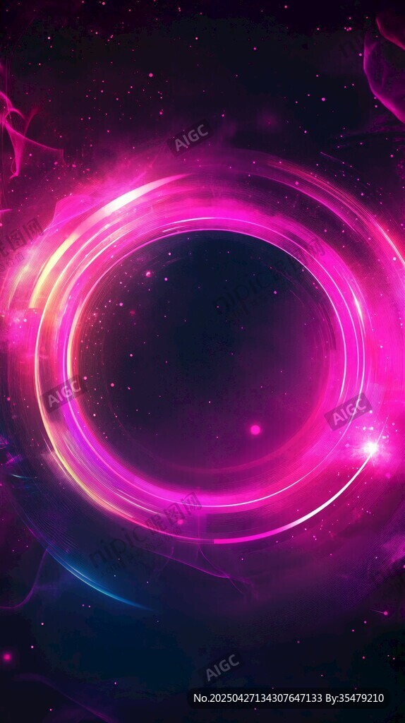 梦幻炫彩光环特效背景图