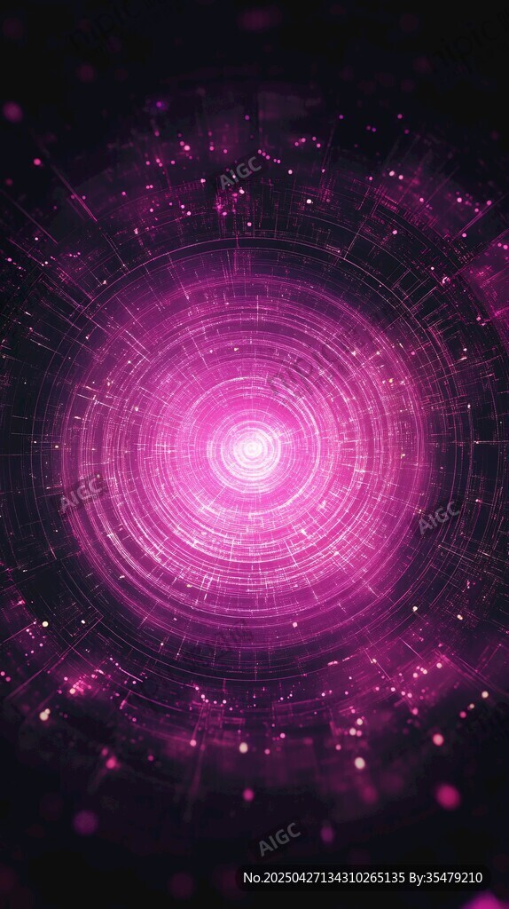 梦幻紫色科技感光环背景