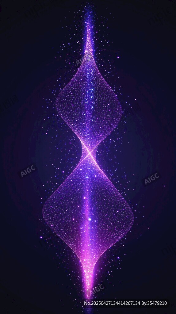 梦幻紫色光效粒子抽象图案