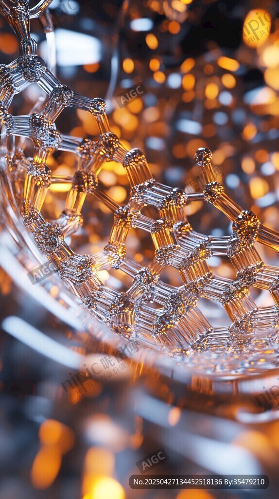 晶莹剔透的分子结构模型