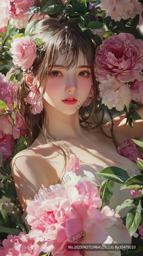 花中佳人 粉色浪漫氛围