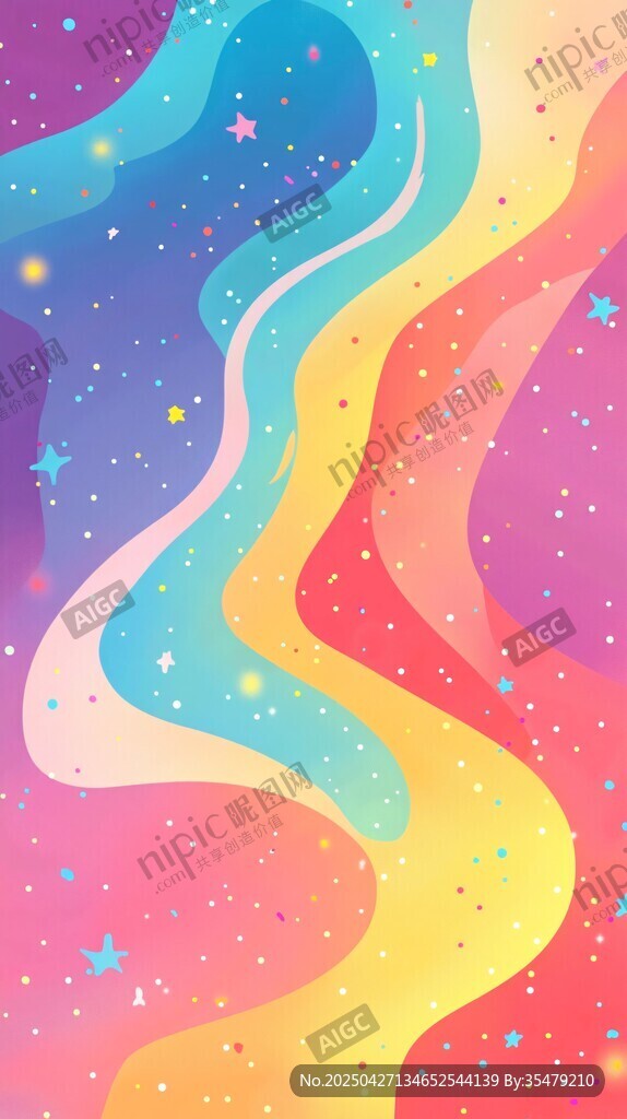 梦幻渐变星空流体背景图
