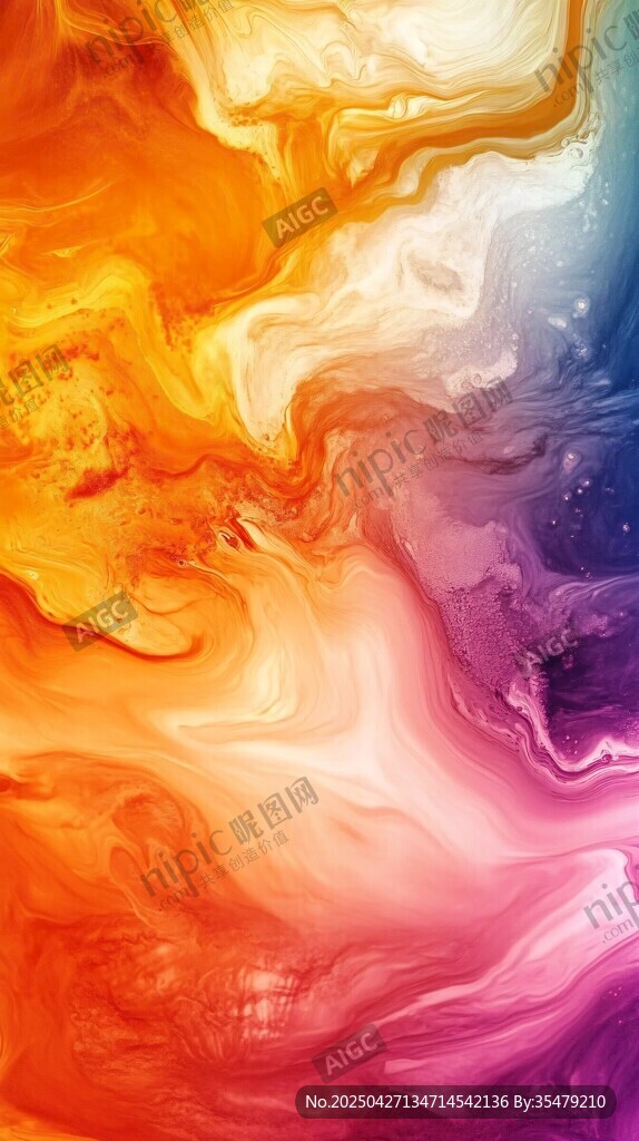 梦幻流体色彩艺术画面