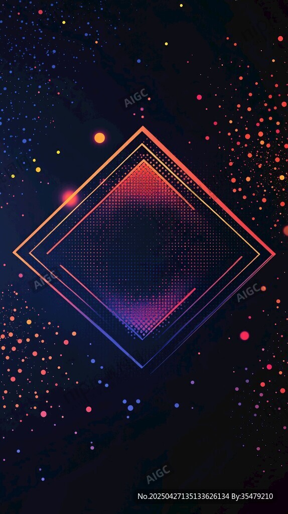 炫彩几何星空背景图案