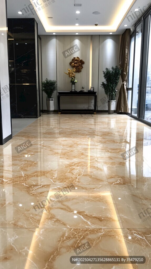 奢华大理石客厅地面展示