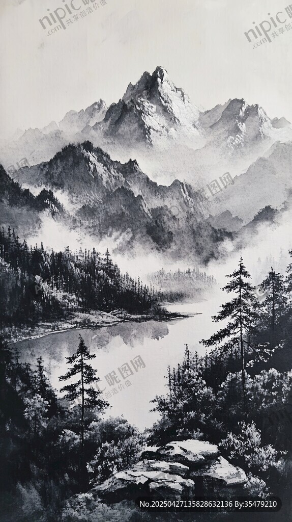 水墨山水间 静谧自然景