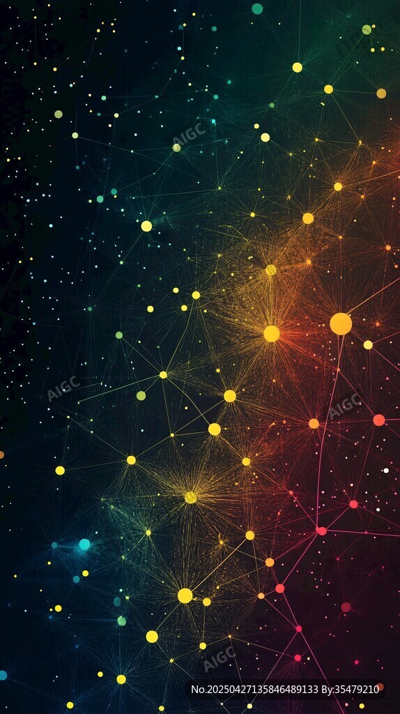 梦幻星空网络连接图案