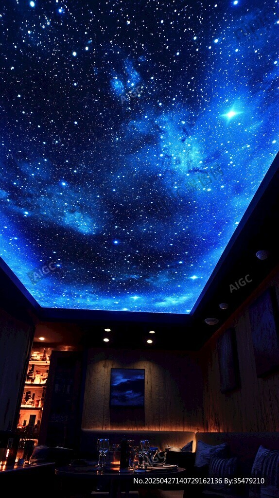 梦幻星空天花板室内美景
