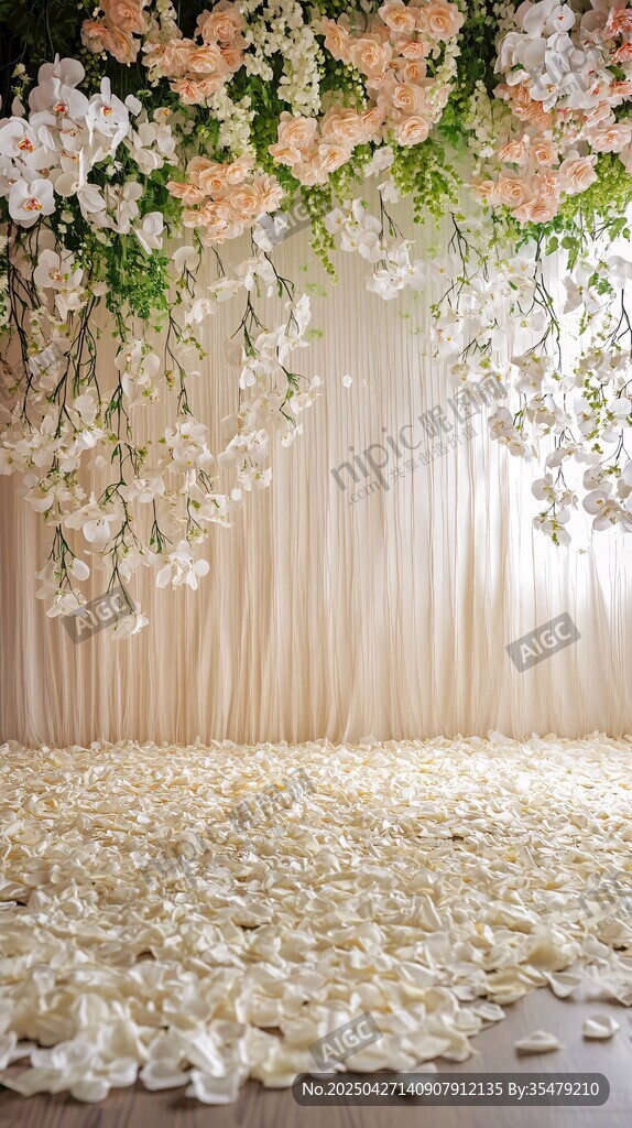 浪漫花卉婚礼布置场景