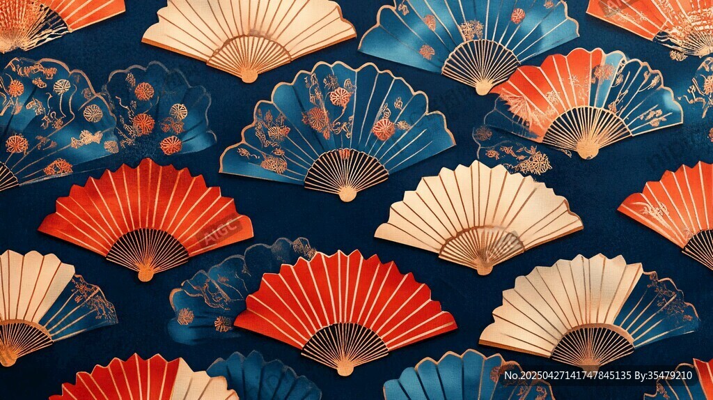 古风折扇图案 尽显东方韵味