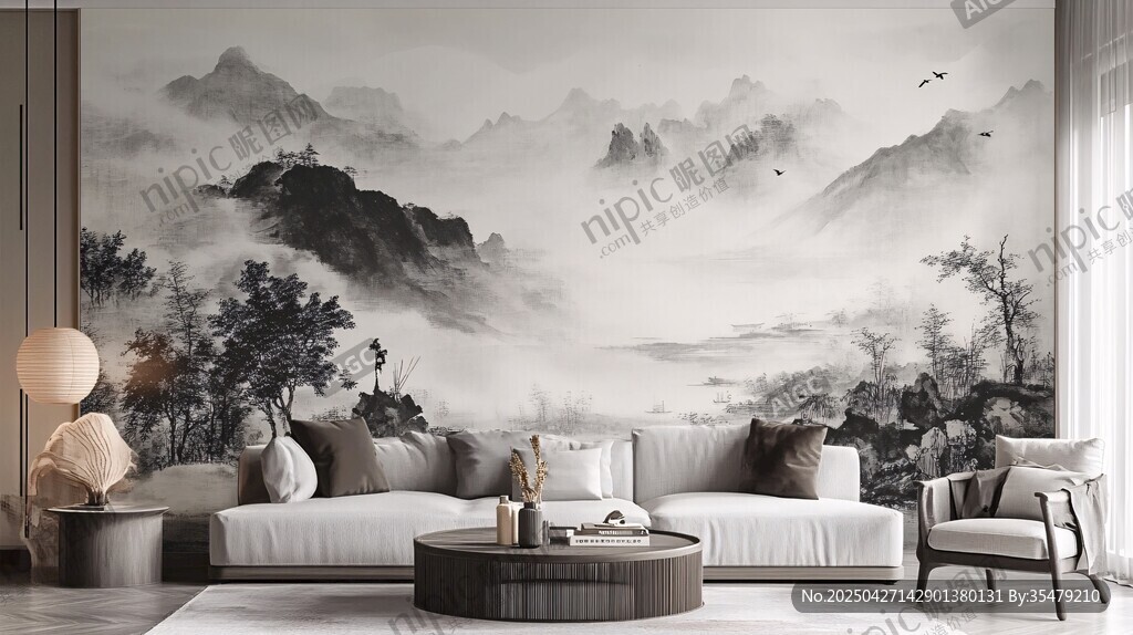 中式山水风客厅优雅景致