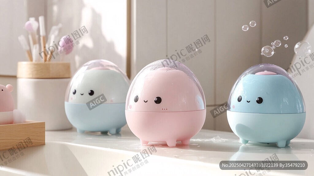 可爱萌趣加湿器摆件展示
