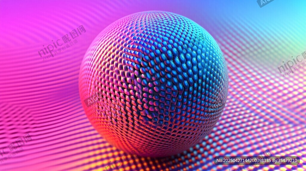 炫彩3D球体背景图案