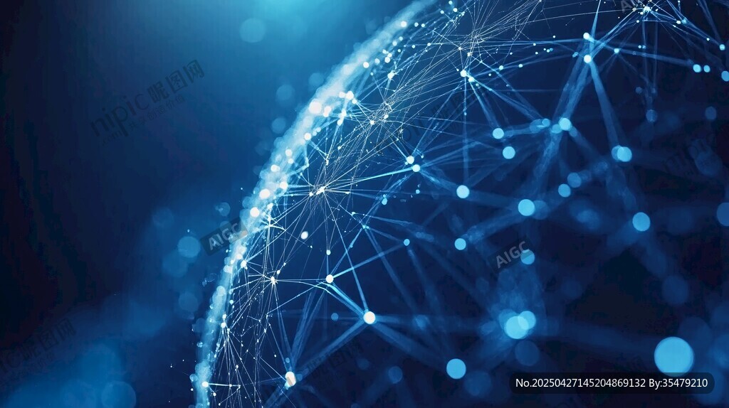 科技感全球网络连接画面