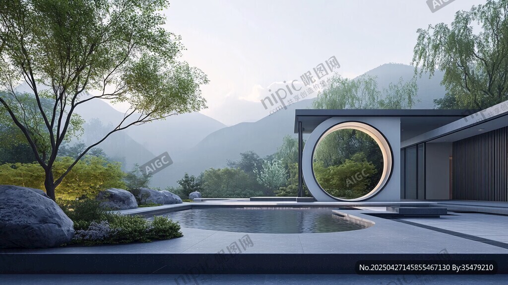 现代山水庭院景观设计