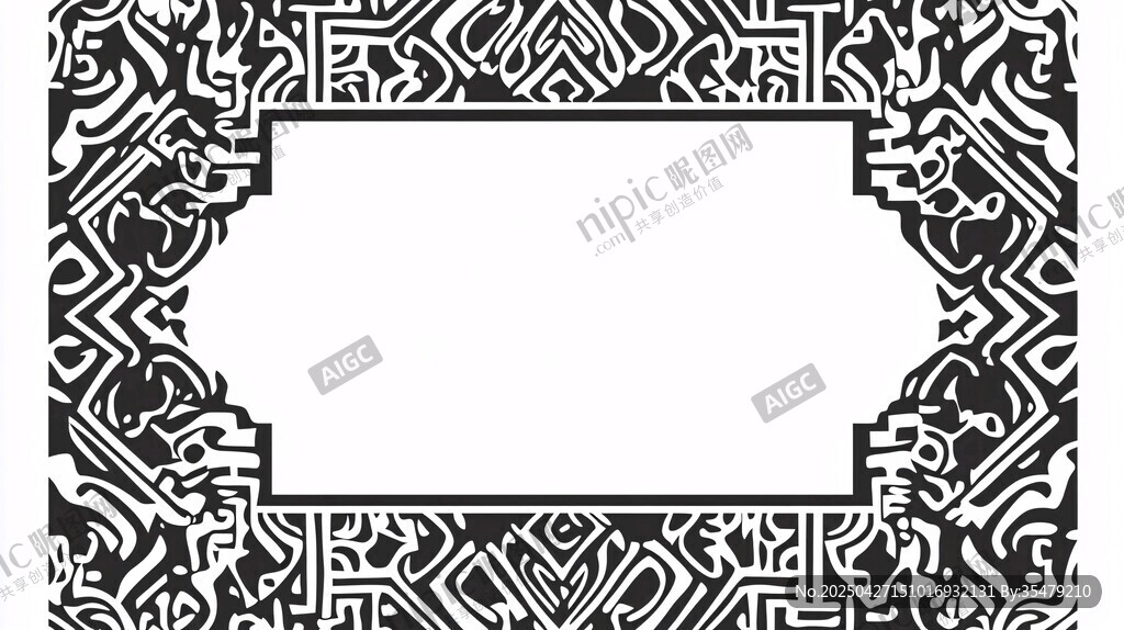 中式古典花纹边框图案