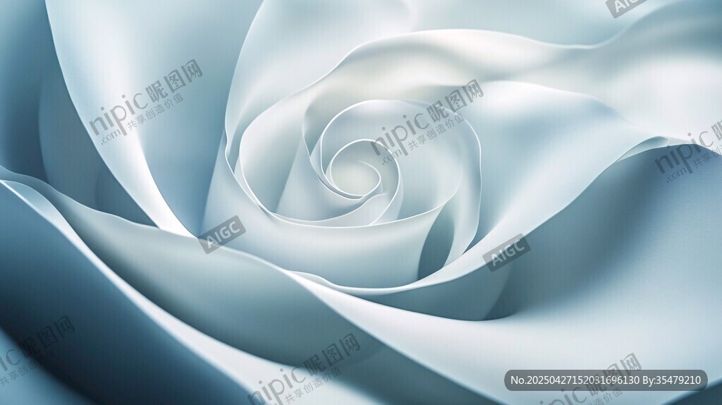 梦幻蓝白螺旋玫瑰纹理