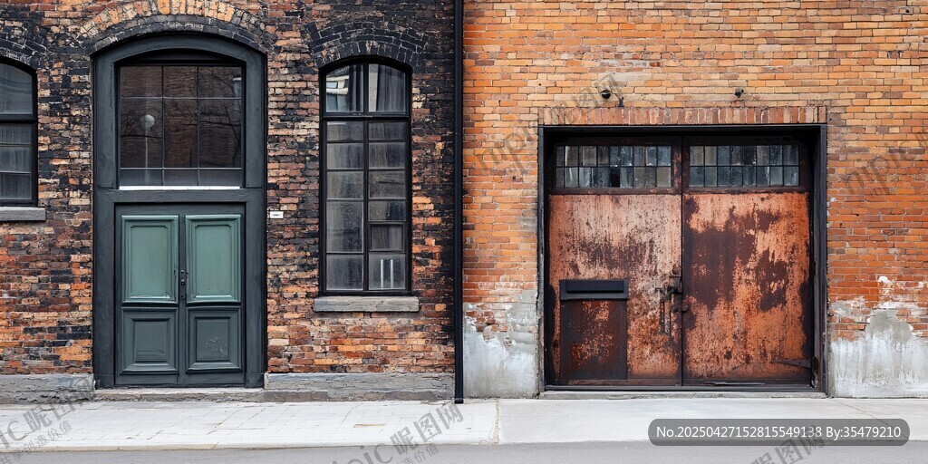 复古工业风建筑外观一角