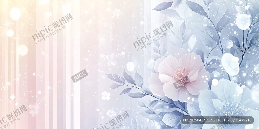 梦幻花卉背景图