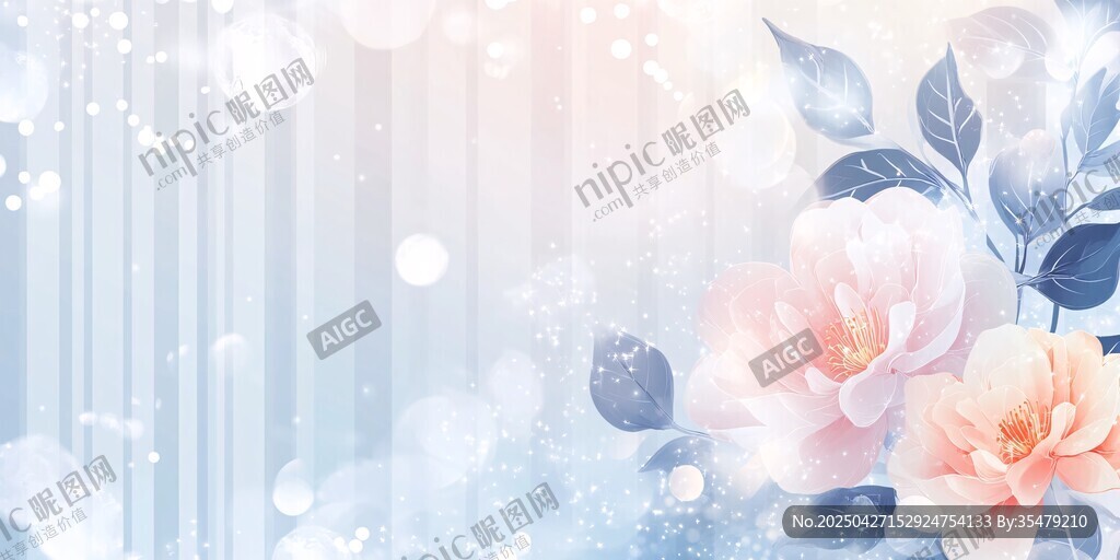 梦幻花卉背景图