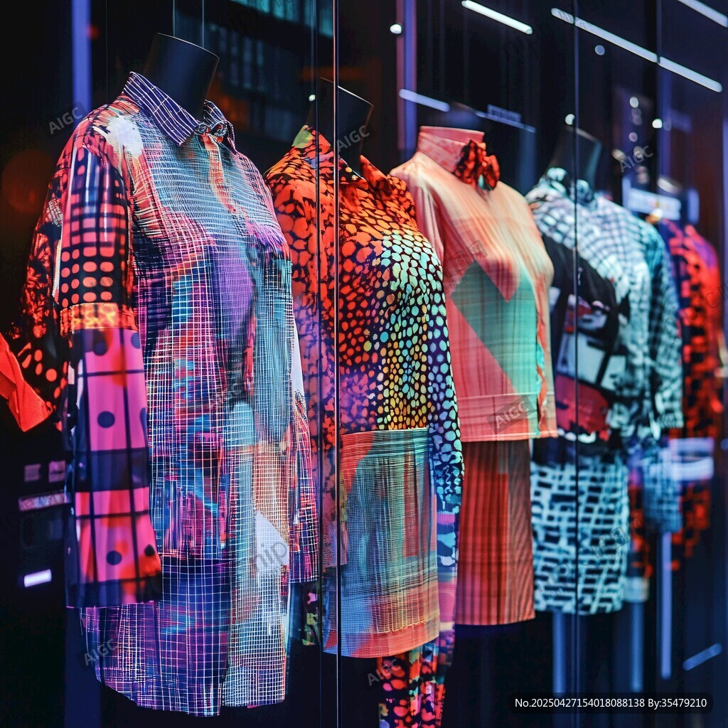 时尚多彩服装橱窗展示
