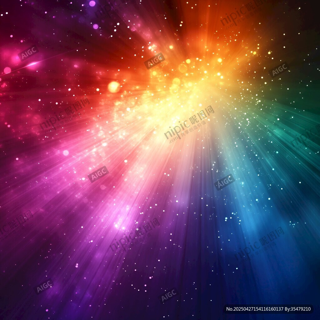 绚丽多彩的宇宙光芒绽放