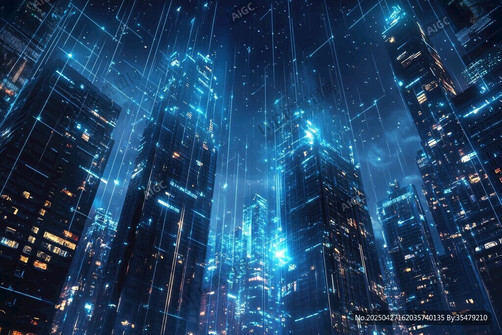 未来都市的科技光影奇观