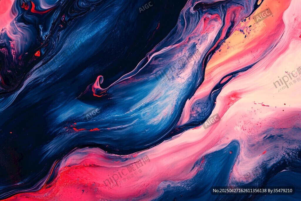 梦幻流体色彩艺术纹理