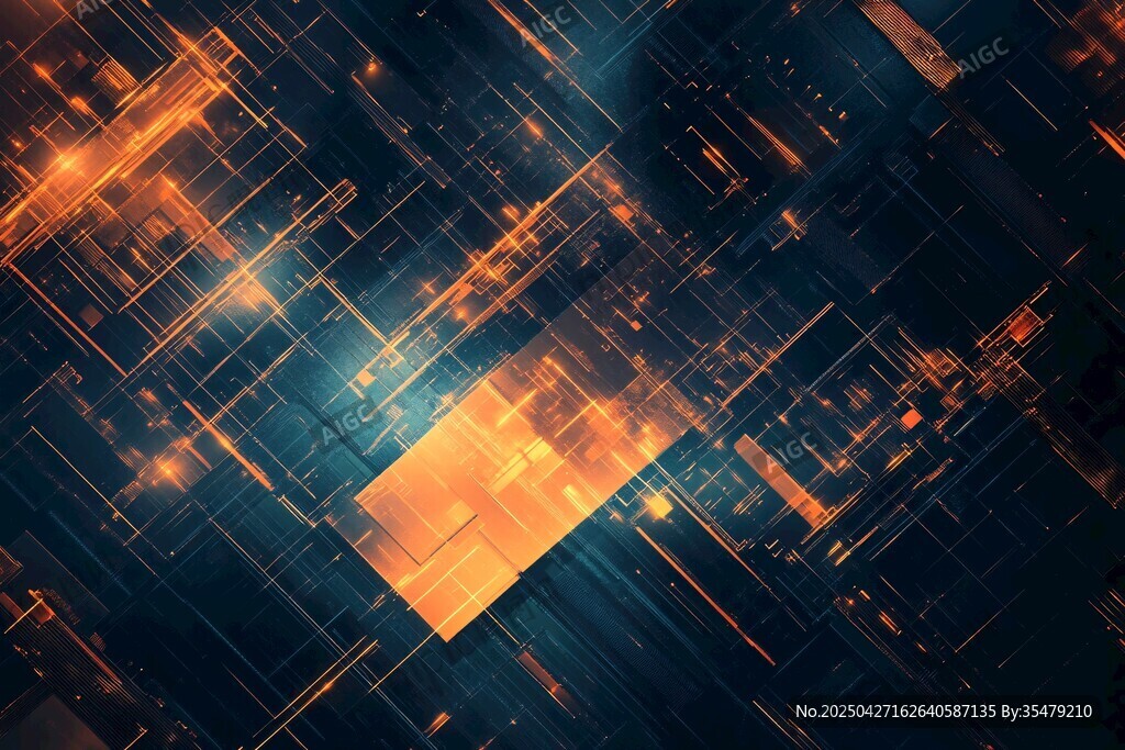 科技感方块光影抽象背景