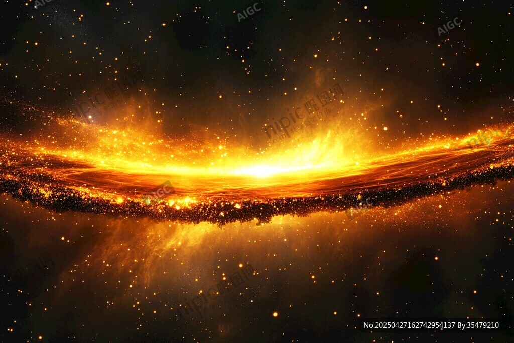 璀璨宇宙中的绚丽能量爆发