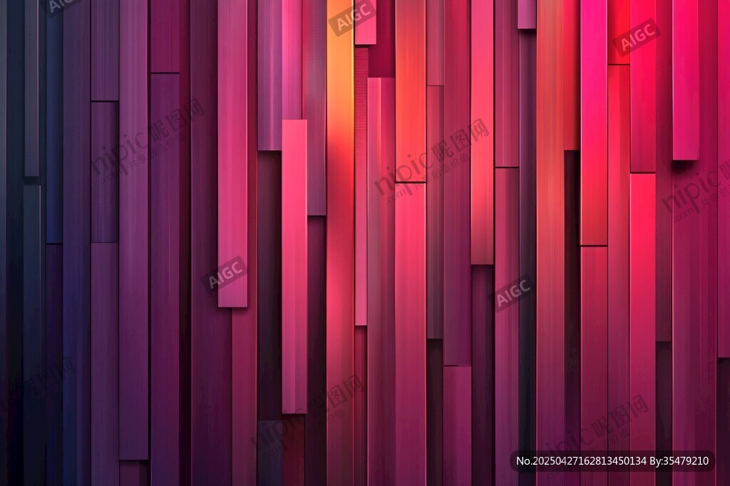 炫彩竖条几何抽象背景图
