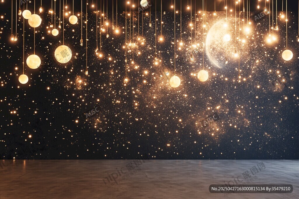 梦幻星空吊灯营造浪漫氛围