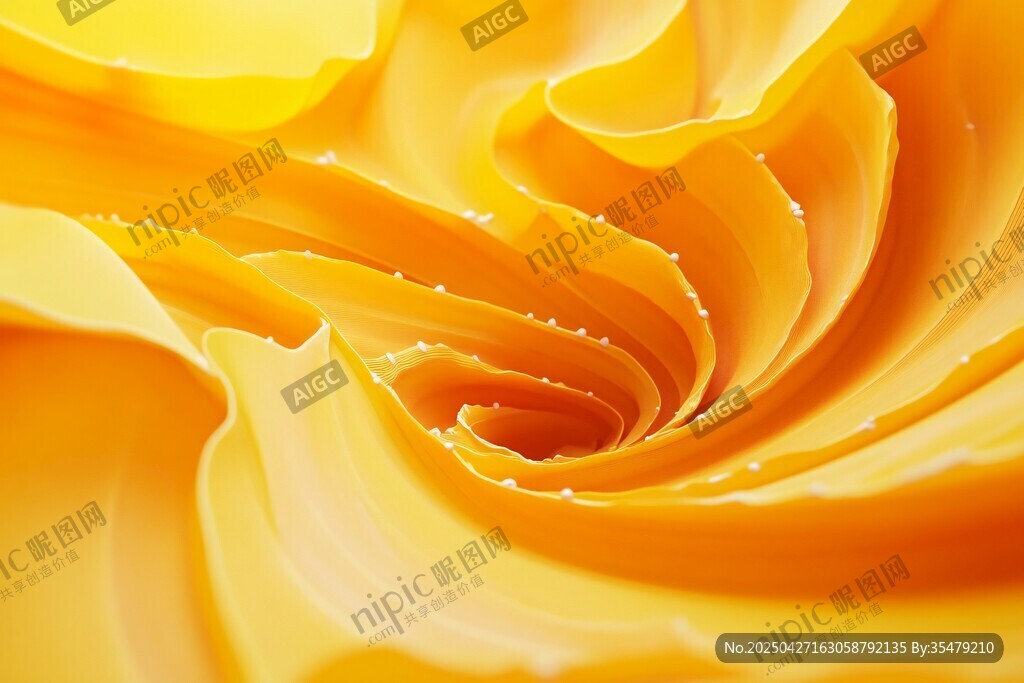金黄花瓣纹理的梦幻之美