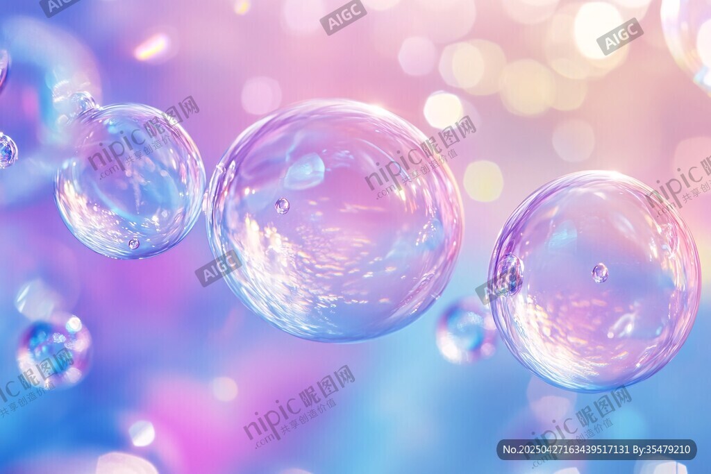 梦幻炫彩泡泡背景图