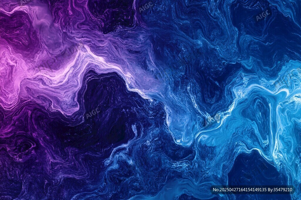 梦幻紫蓝流体艺术纹理