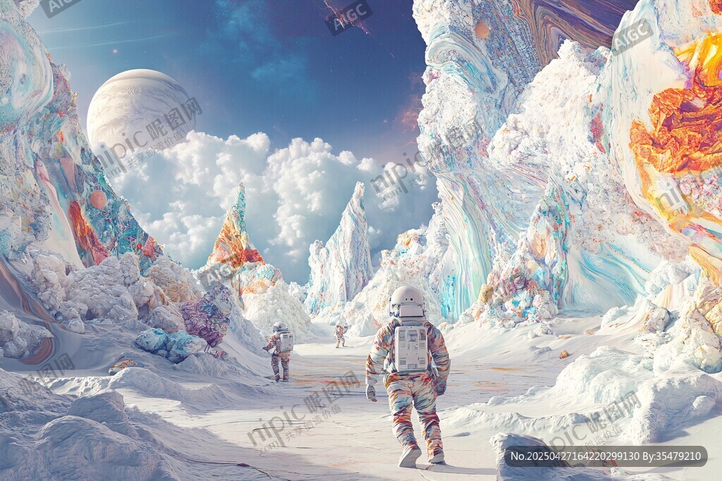 梦幻星球上的宇航员漫步